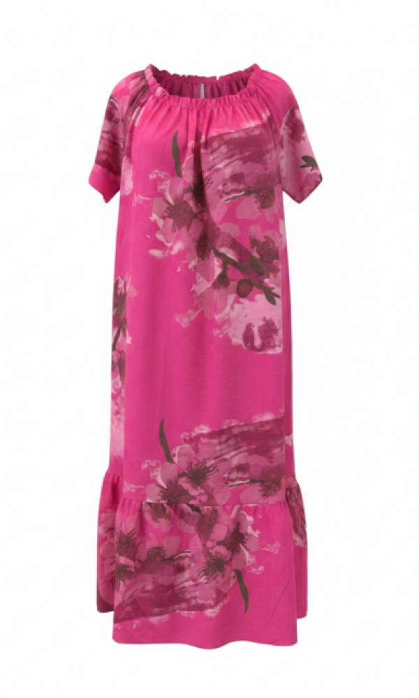 Viskoosimekko off shoulder -mahdollisuudella, pitkä kukkakuosinen mekko one size S–XL