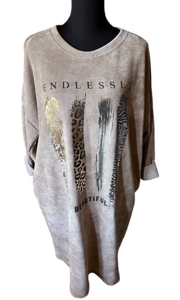 Endlessly samettitunika/mekko - Taupe - Tunikat