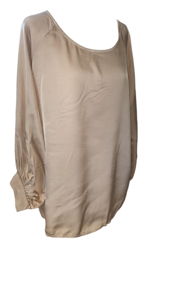 Kim juhlava kiiltävä pusero - Beige - Puserot