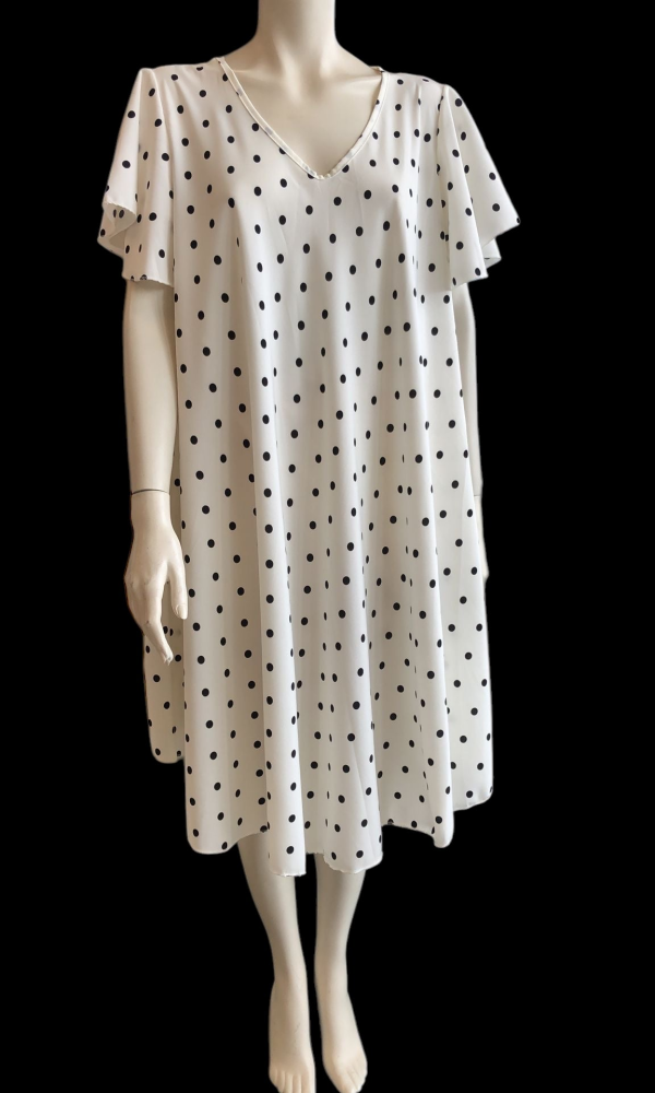 Valkoinen polkadot tunika/mekko - Mekot