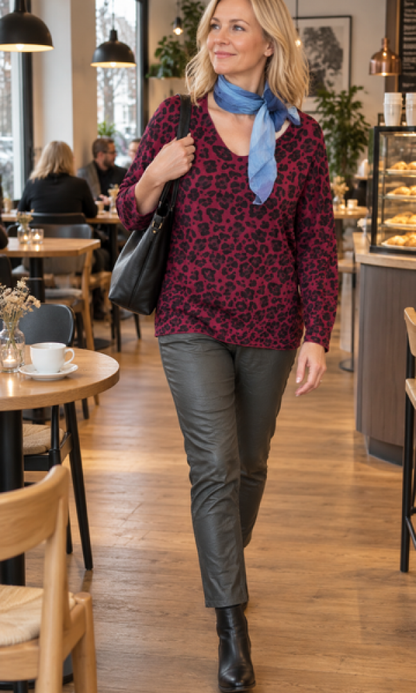 Eläinkuosi neule viininpunainen - Neuleet