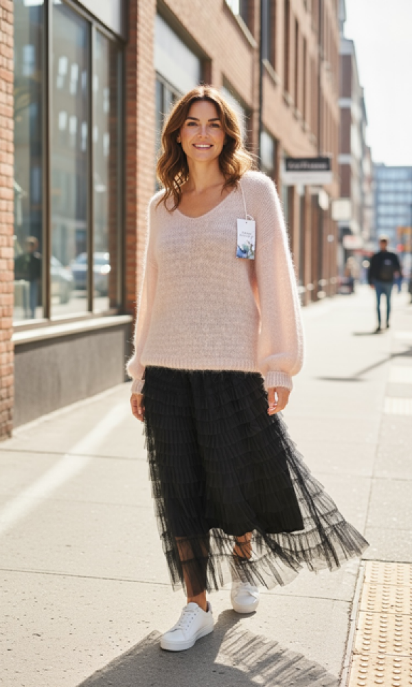 Ella Kid Mohair neule - Taupe - Neuleet