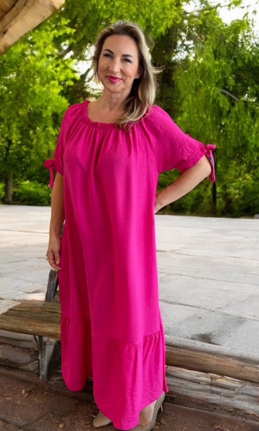 Hannele viskoosimekko - Fuxia - Mekot