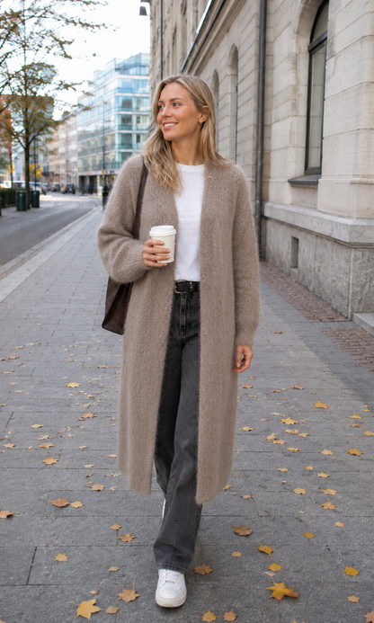Kid mohair pitkä neuletakki eri väreissä - Neuleet