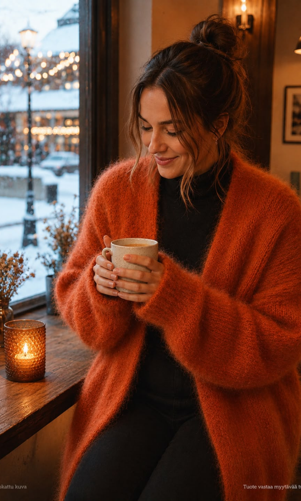 Kid mohair puolipitkä neuletakki eri väreissä - Neuleet
