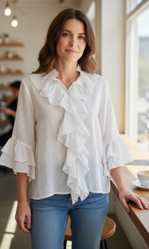 Misha puuvillapusero - Valkoinen - Puserot