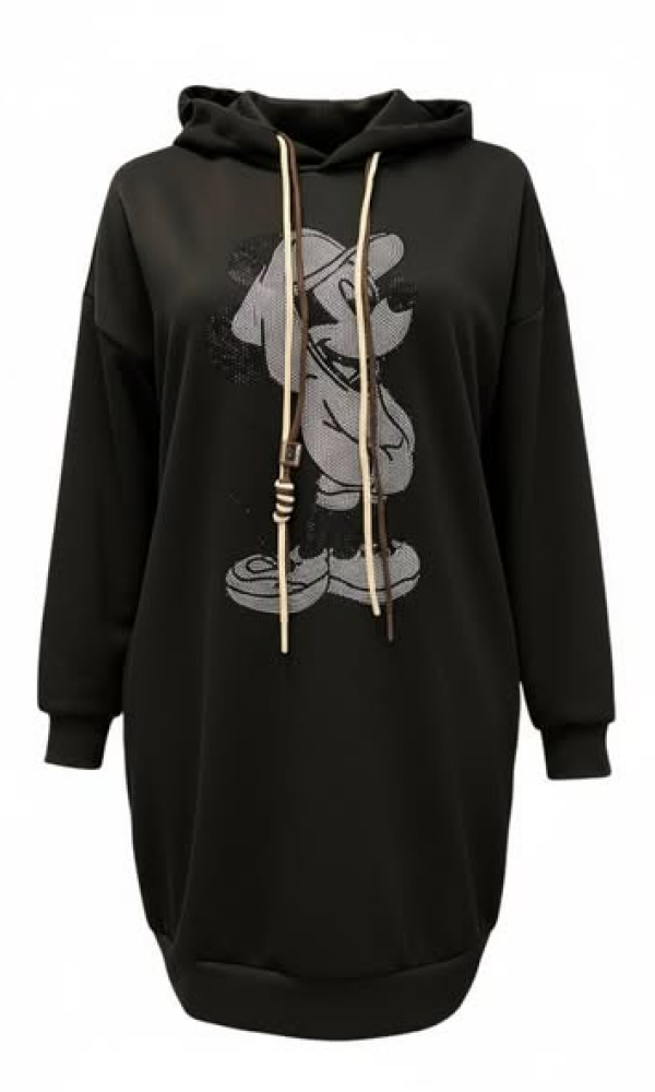 Mikki bling college musta– mukava ja rento puseromekko arkeen