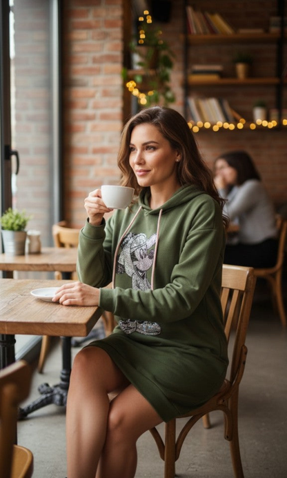 huppari Mikki-blinkillä, joustava viskoosimateriaali S–L